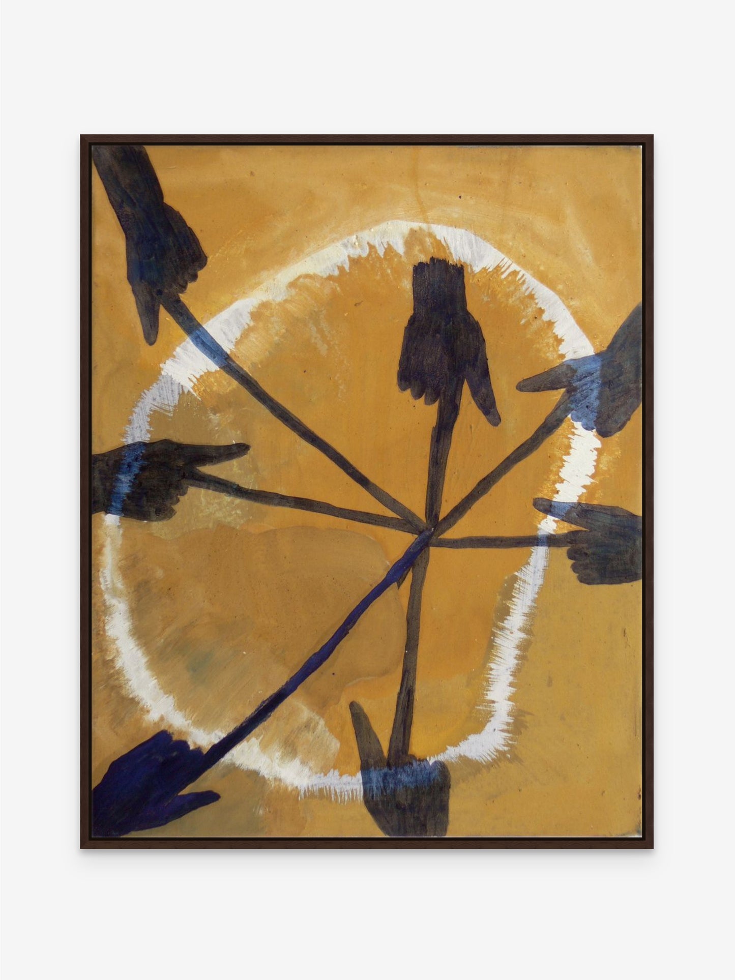 Black hands and a circle, 2024
